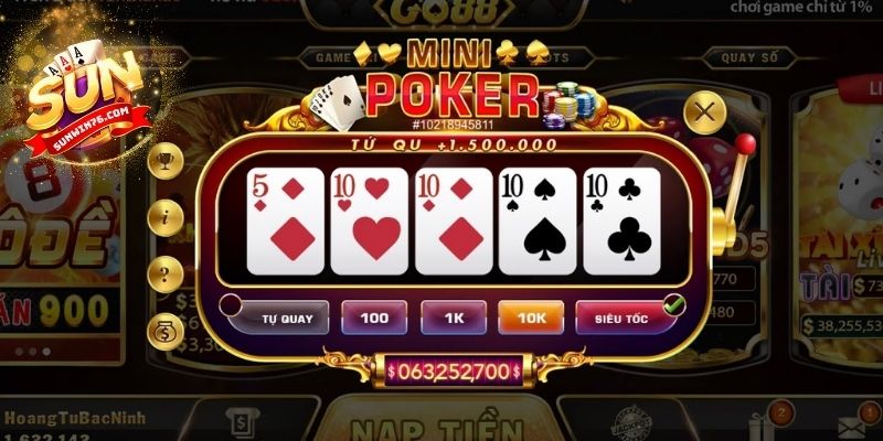 Các loại cược trong Mini Poker